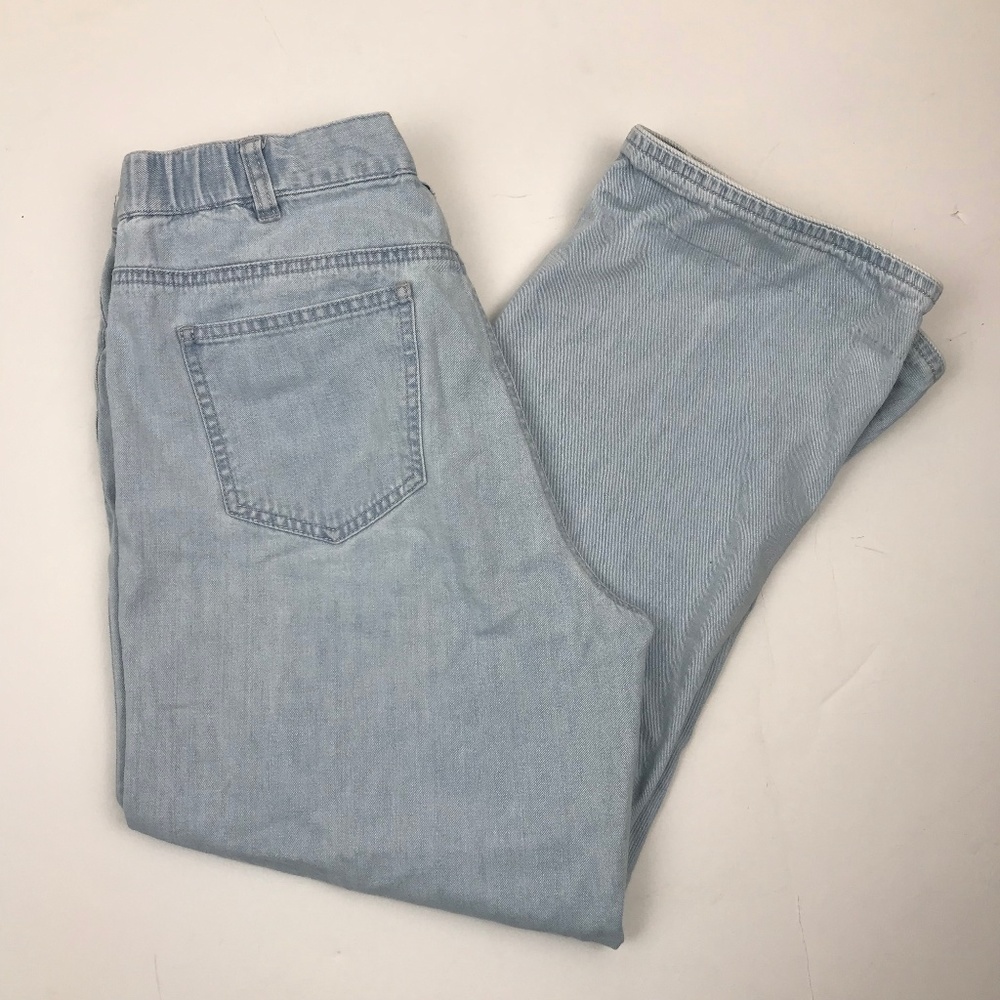 Orvis Light Wash Cotton Denim Capris Size 6